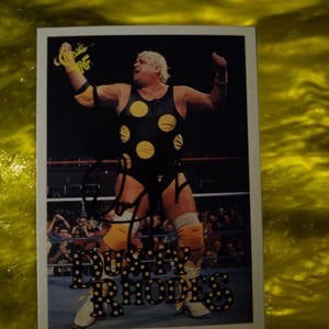 Dusty rhodes hof signierte Karte