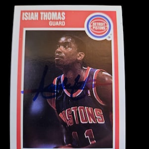 Isaiah  thomas  autographed card