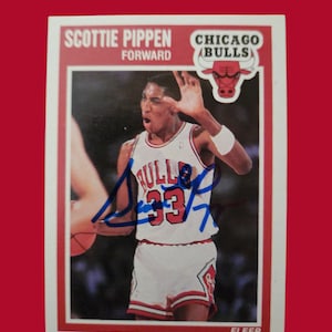 Cartão autografado por Scottie Pippen