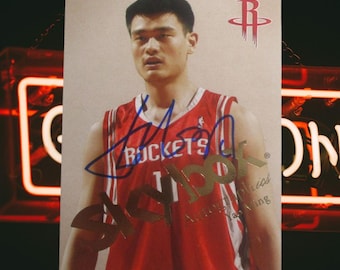 Yao ming signierte Karte