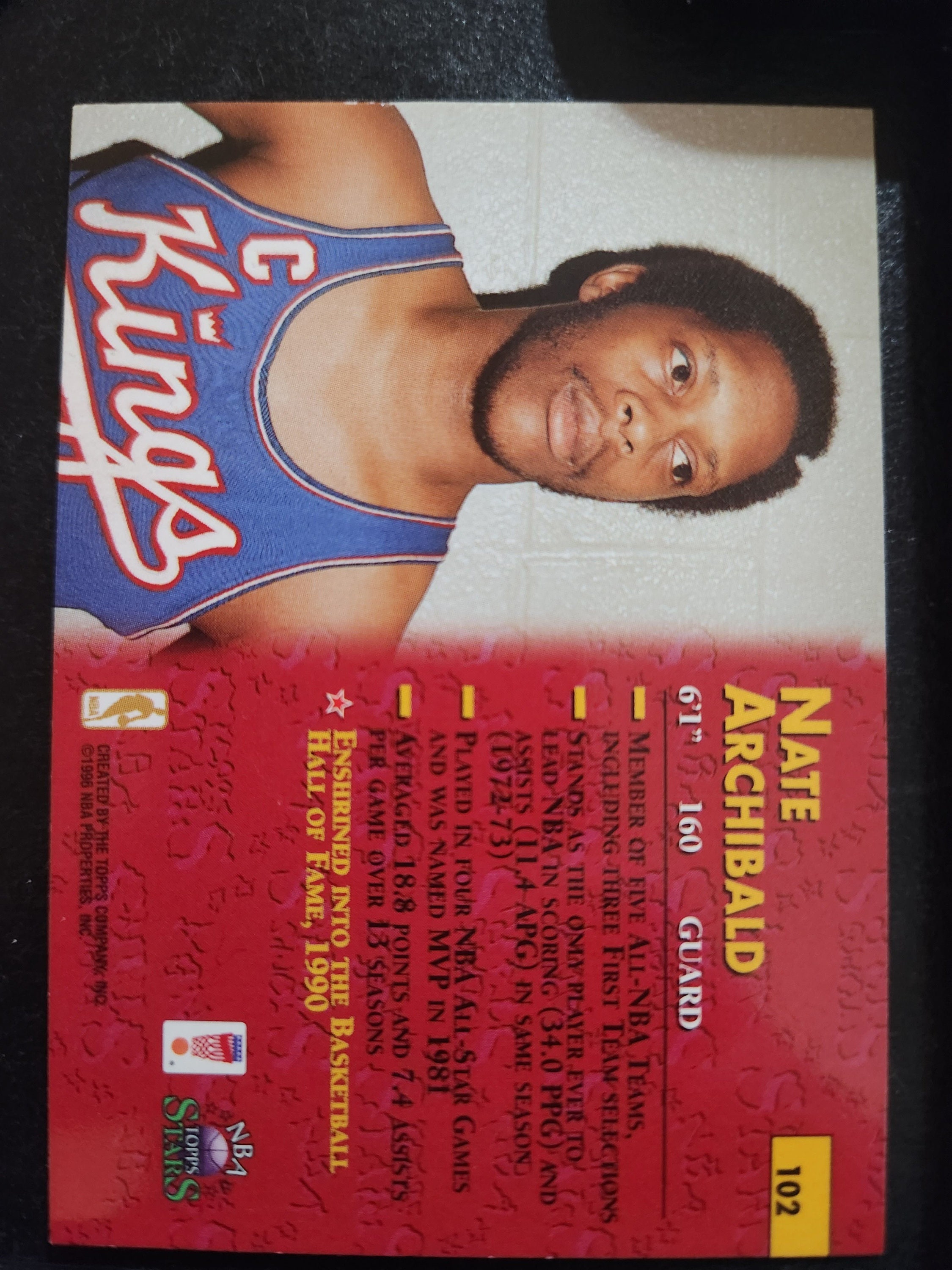 Nate Archibald Nba Top Players Autographed Card - Etsy