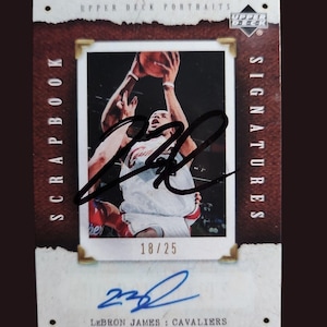 Lebron  james. Reprint card  real autographed  card