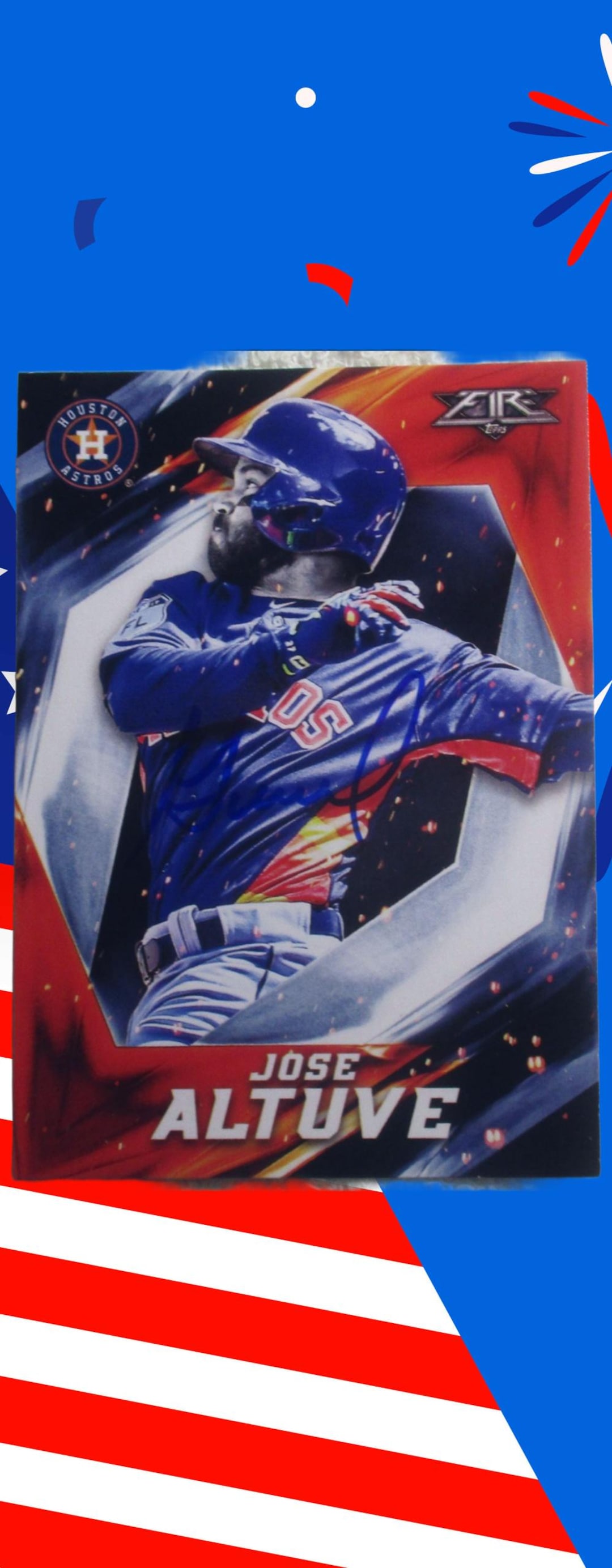 ホセアルトゥーベ　直筆サインカード topps ホセ アルトゥーベ 直筆サイン シルバー シリアルナンバー入り