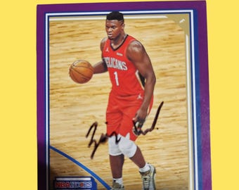 Tarjeta autografiada de Zion Williamson
