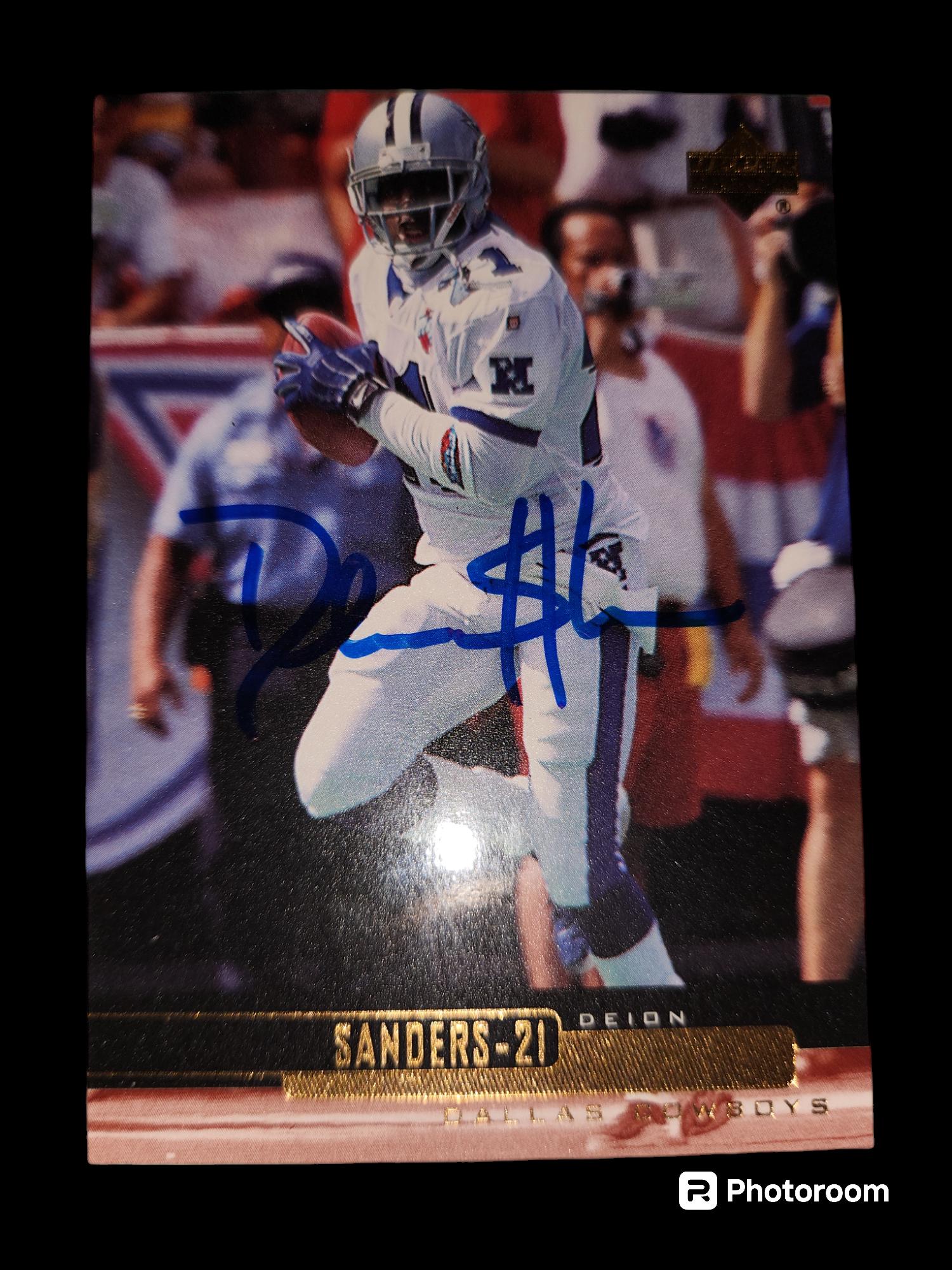 Deion Sanders Autographed Card - Etsy