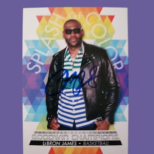 Lebron  james. Autographed  card
