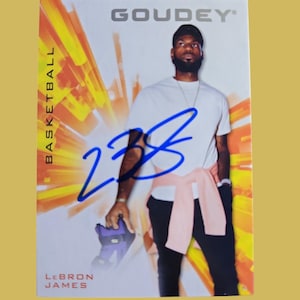 Lebron James. Cartão autografado dos campeões