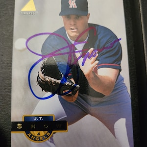 Tarjeta autografiada de Jt Snow