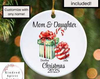 Mom and Daughter Christmas Ornament, Mother Daughter Ornament, Mother Daughter Christmas Gift, Mom Daughter Christmas Gift, Mommy and Me