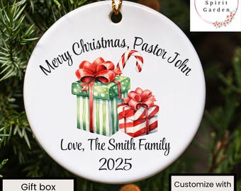 Pastor Christmas Ornament, Christmas Gift for Pastor, Pastor Christmas Gift, Pastor Ornament, Christmas Ornament for Pastor, Pastor Gift