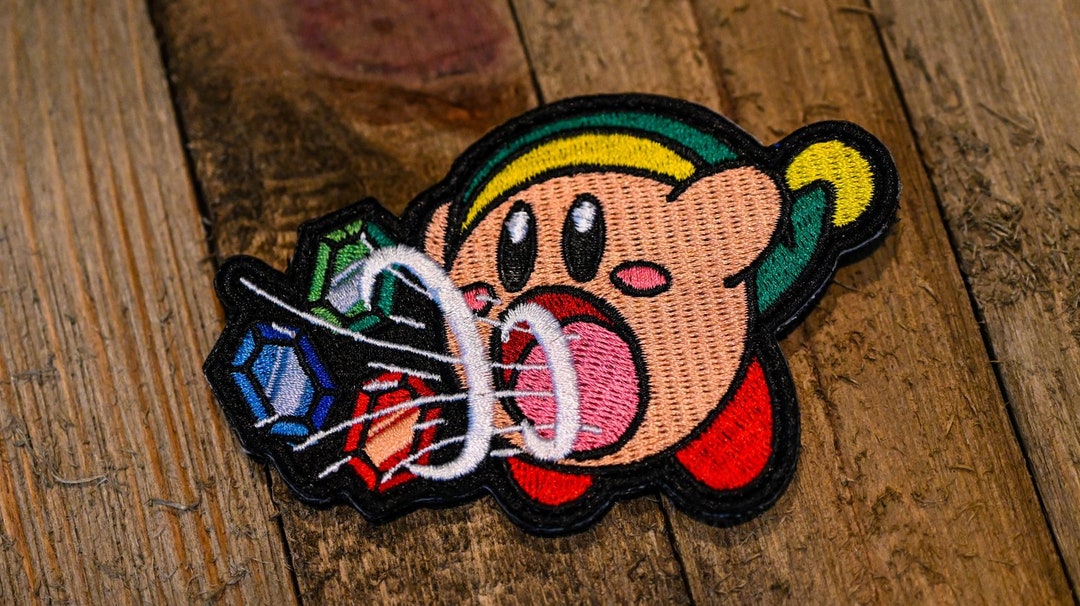 KIRBY link ZELDA Embroidered Velcro Patch Set Rubber Ranger Eyes
