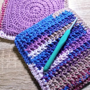 Crochet Pattern - Colorful Potholders PDF Download
