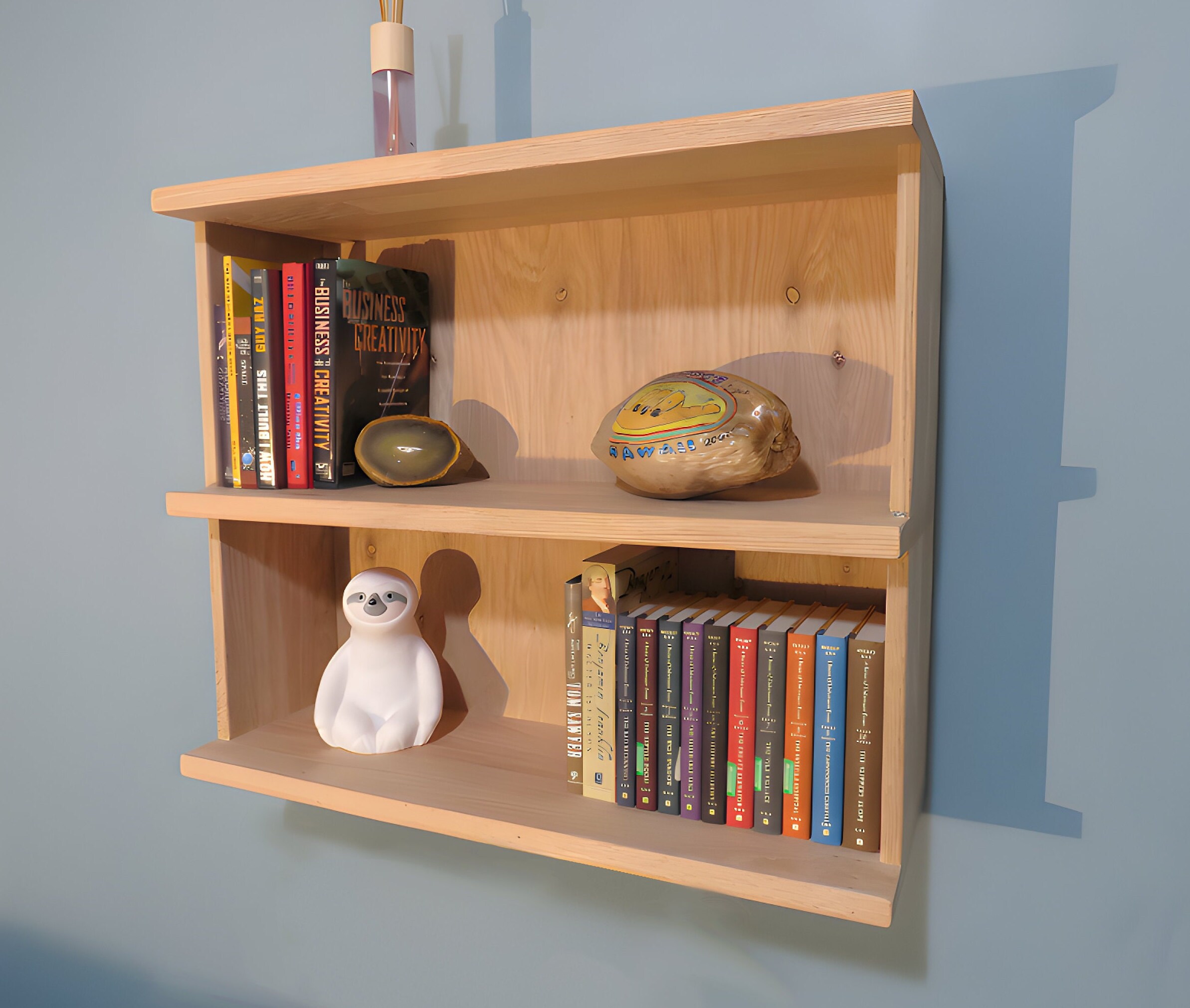 Red 2024 oak bookcase