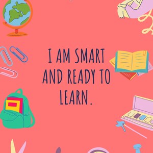 Printable Children's Affirmation Card Deck - Daily Motivation For Kids, Positivity Mental Health Cards - Instant Download