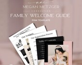 Family Welcome Guide Pink Template, Digital Guide Template, Canva Editable Templates, Client Style Guide, Instant Download