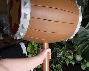 Large Cartoon Mallet, Multiple Sizes! (Kirby / King Dedede-inspired)