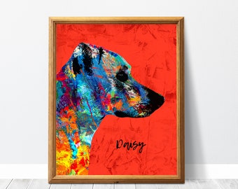 Custom Pet Portrait, Abstract Art Pet Painting, Digital Painted from Photo, Pet memorial gift, Pet gifts, Painting of Dog from Photo