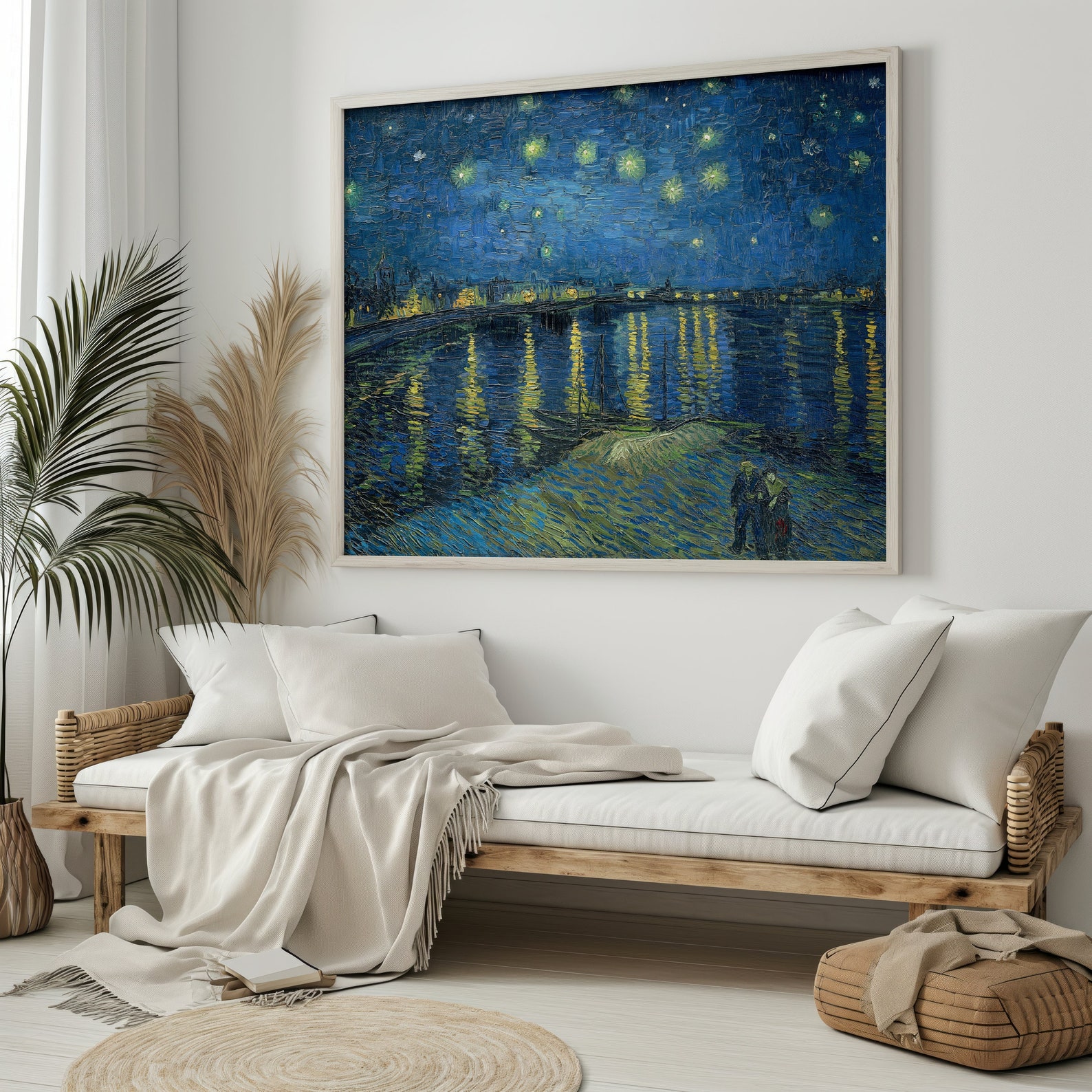 Starry Night Over the Rhone Vincent Van Gogh | Famous Vintage Art, High ...