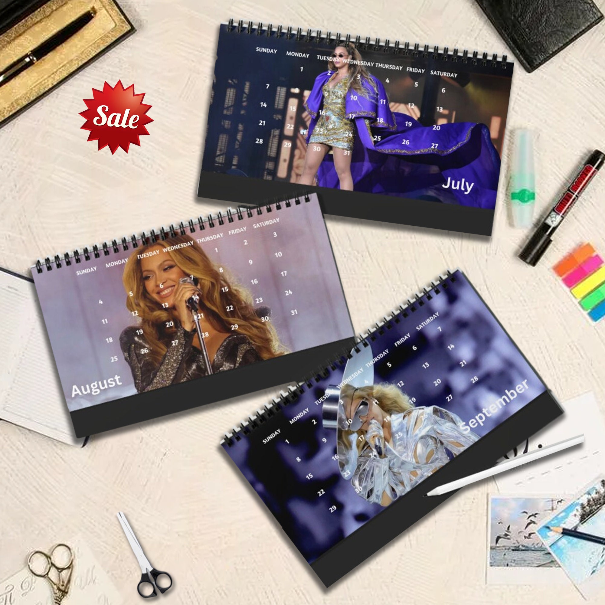 2024 Queen B Inspo Calendar, Desk Calendar Beyhive Gift, Celebrity ...