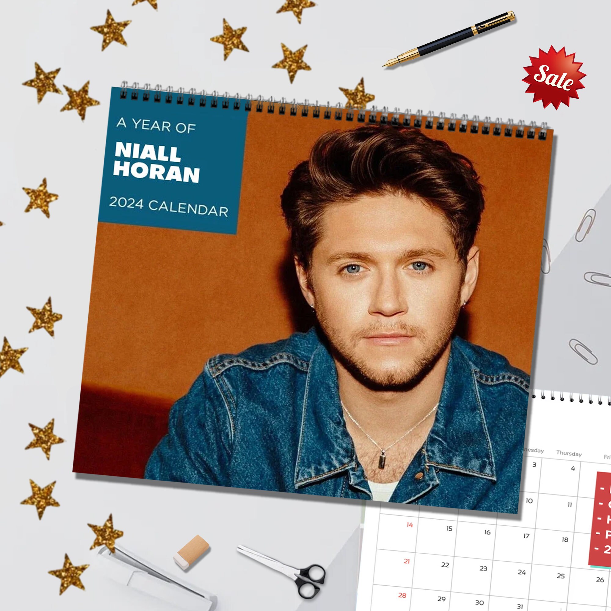 2024 Niall Horan Wall Calendar, Niall Horan 2024 Celebrity Desk