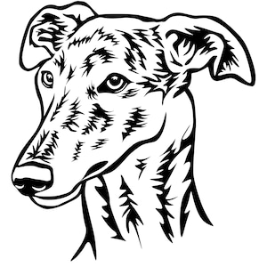 GALGO Spanish Greyhound - Sticker - Purebred Dog Sticker - Car Sticker - sticker - Galgo Head #3392
