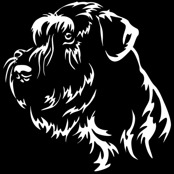 RIESENSCHNAUZER Schnauzer Aufkleber - Autoaufkleber - sticker - Riesenschnauzer Kopf #5024