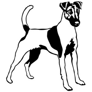 FOX TERRIER Fox Terrier a pelo liscio - Adesivo - Adesivo per cani di razza - Adesivo per auto - Adesivo n. 4040