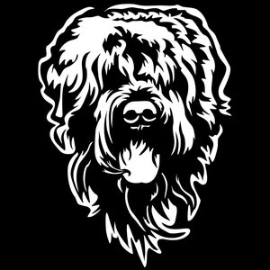 RUSSIAN TERRIER Tchiorny Terrier sticker - purebred dog sticker - car sticker - sticker - Russian Terrier head #BE3772