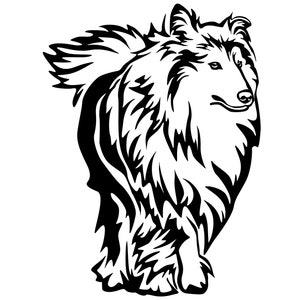 COLLIE Rough Collie Longhaired Collie - Sticker - Purebred Dog Sticker - Car Sticker - sticker #4408