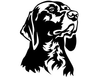 GERMAN SHORTHAIR - Decal - Bumper Sticker - German Shorthair Head sticker #3964