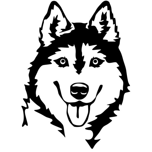 SIBERIAN HUSKY - Aufkleber - Autoaufkleber - sticker - Husky Kopf #3312