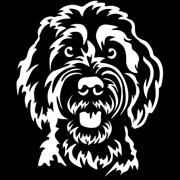 GOLDEN DOODLE Aufkleber - Autoaufkleber - sticker Golden Doodle Kopf#5611