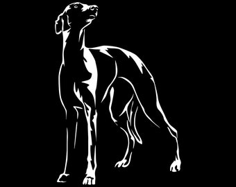 WHIPPET greyhound sticker - car sticker - sticker #5568