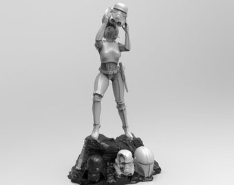 The Best Stormtroopers Lady | Star Wars, 3D Printed Figure STL File (Digital) Movie Character Design, Woman Warrior, (Girl)