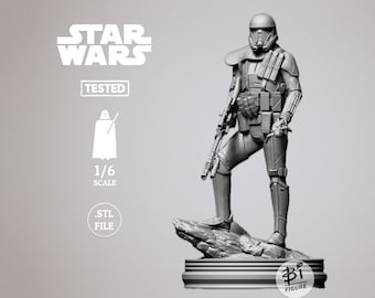 Death Trooper | Star Wars, 3D Printed Figure STL File (Digital) Movie Character Design, Death Warrior, Stormtroopers, BEST MODEL