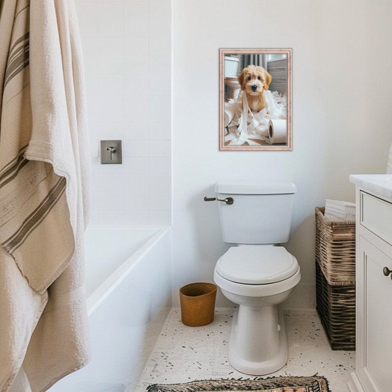 Funny Toilet Paper Picture, Mini Goldendoodle, Labradoodle, Cockapoo