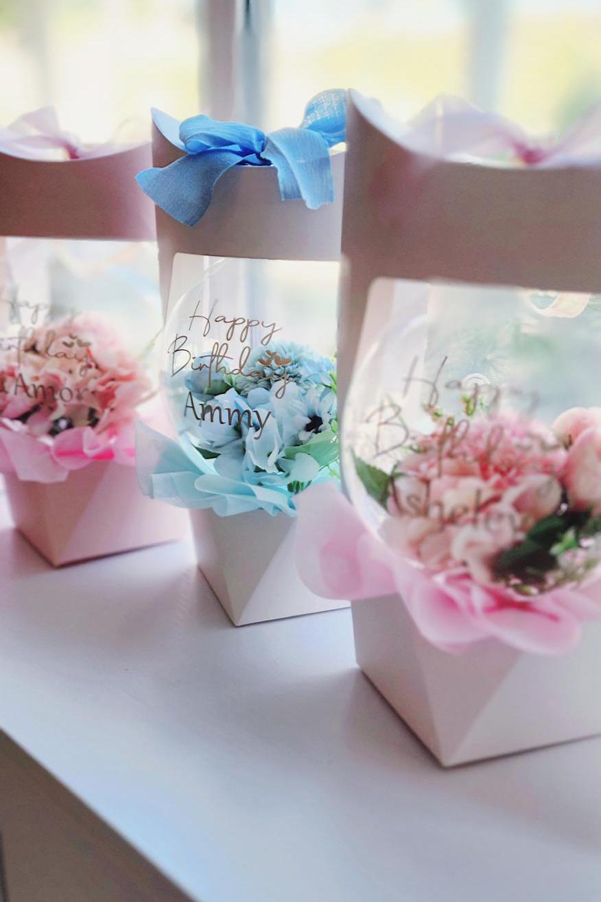 Custom Lettering Balloon Personalized Flower Gift for Birthdays ...