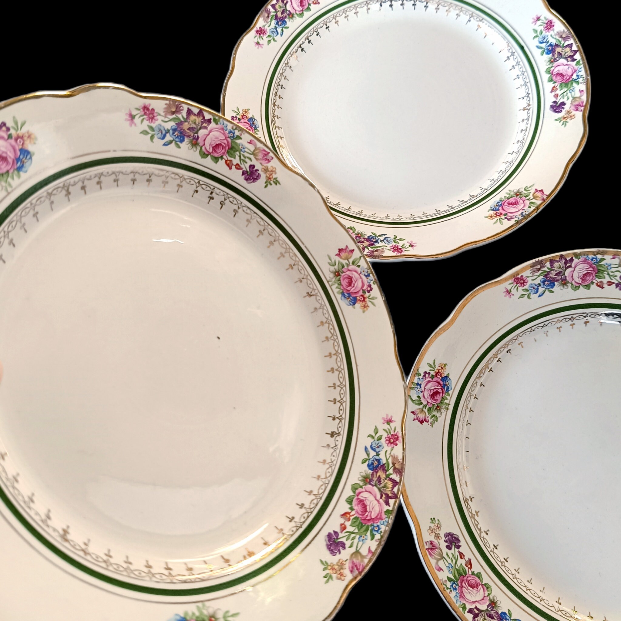 アンティーク19世紀 バイユー/バレンタイン磁器花瓶Porcelaine