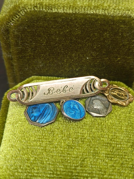 Rare Very beautiful pin (brooch) with round vintage b… - Gem