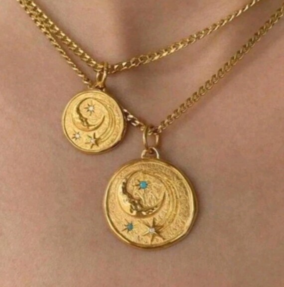 Collier Vintage Spoutnik Années 70 – Métal Argenté Et Noir – Longueur 68 Cm
