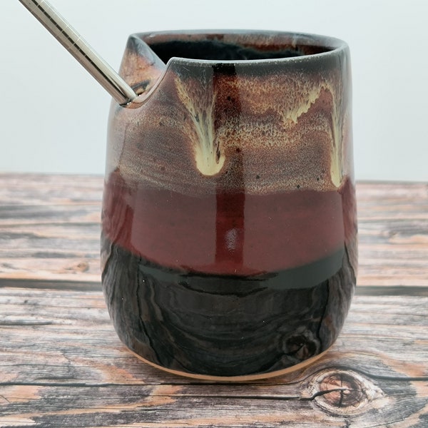 Handmade Pottery Tumbler, Straw Cup, Cocktail Glass, Coffee Cup