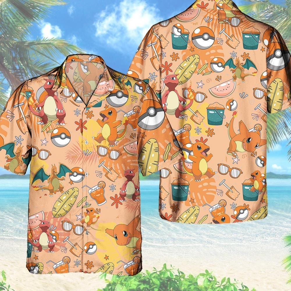 Discover PKM Charmander Hawaiian Pattern Hawaii Shirt