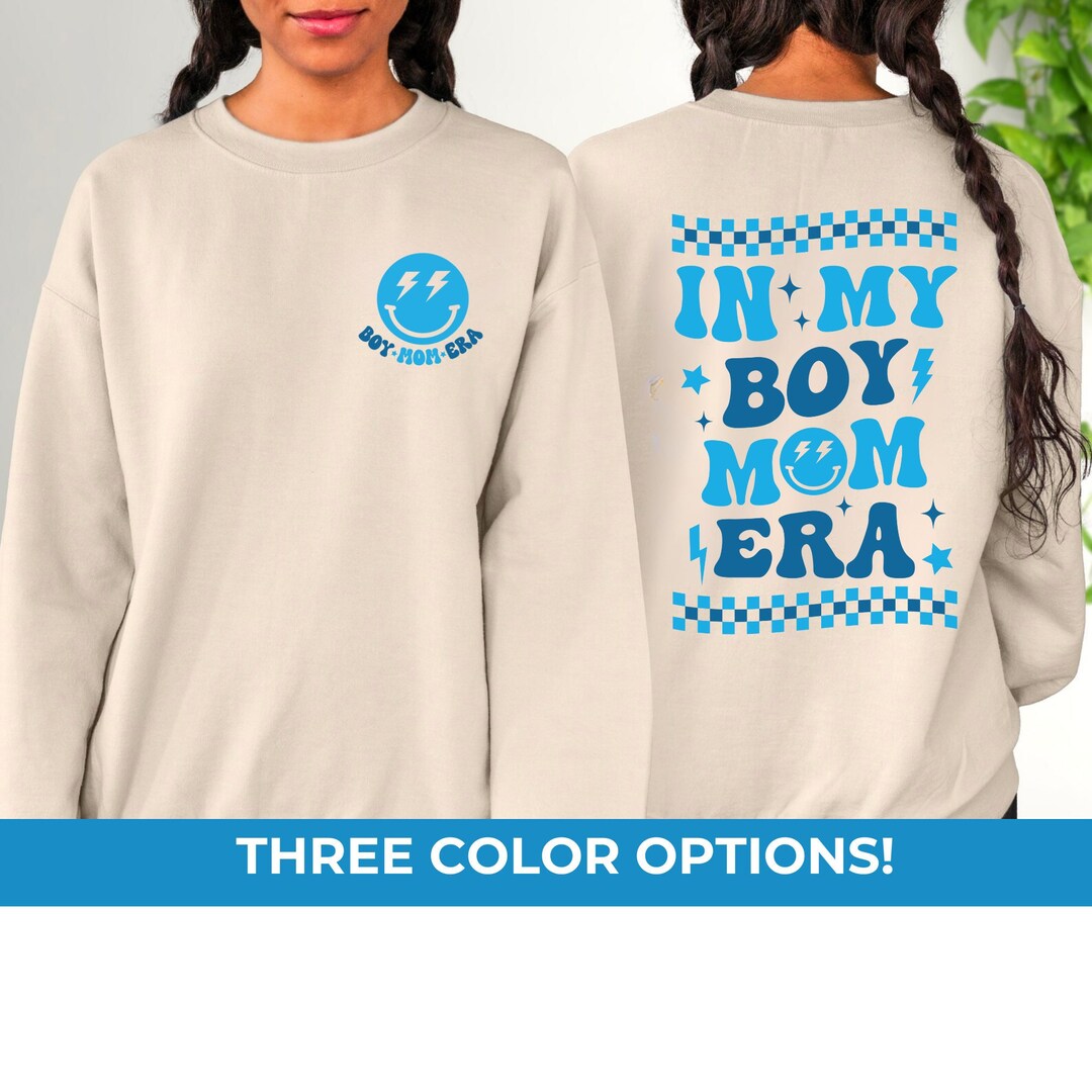 In My Boy Mom Era Sweatshirt Boy Mama Sweatshirt New Mom Gift Etsy