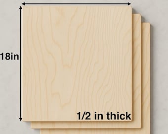 Unfinished Pine Plywood Blanks 18x16 in, 1/2” Thick Wood Rectangle, Not MDF, Rustic Sign Base for DIY Crafts, Wreaths, Door Hangers 0.5 in