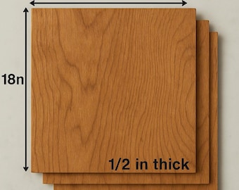 Stained Wood Sign Blank | 16x18 Rustic Wood Panel | Finished Plywood Craft Base | Smooth Double-Sided Board | 1/2" Thick Wood Plaque for DIY