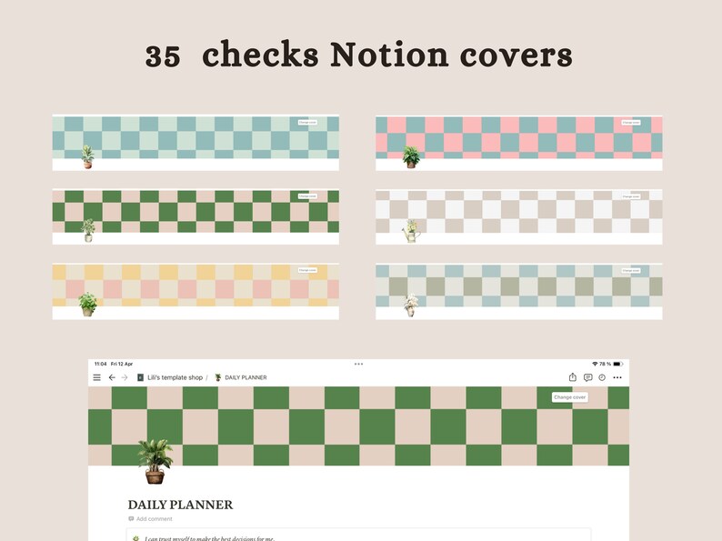 Notion Ui Patterns Notion Icons and Notion Covers for Notion Templates | 24 Plant Themed ...