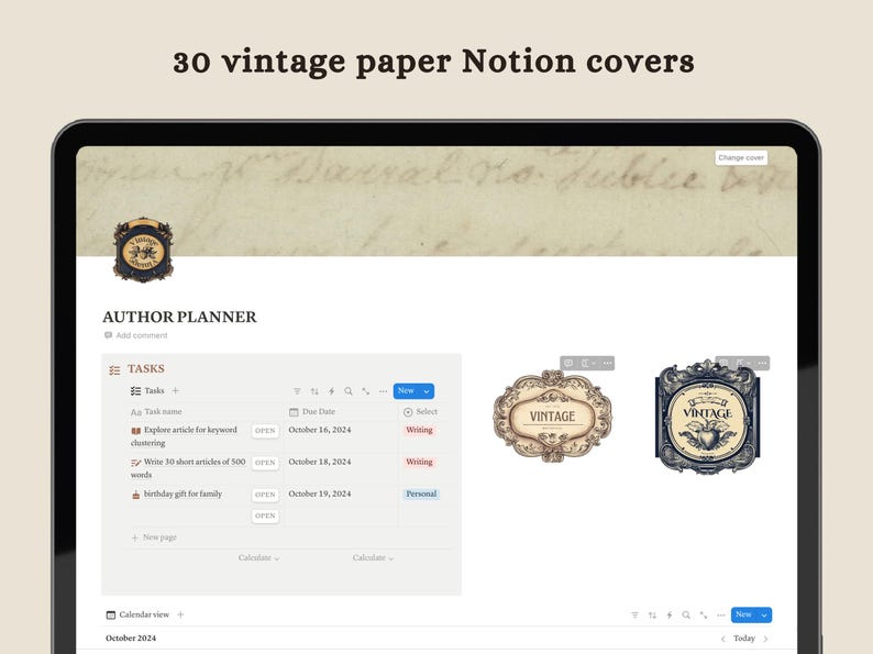 Vintage Label Notion Icons | Vintage Paper Notion Covers｜notion Icons ...