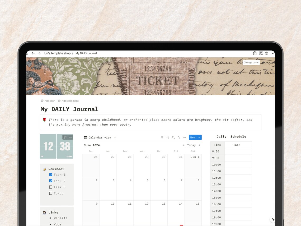 Junk Journal Themed Notion Covers for Notion Templates | Notion Covers for Notion Junk Journal ...