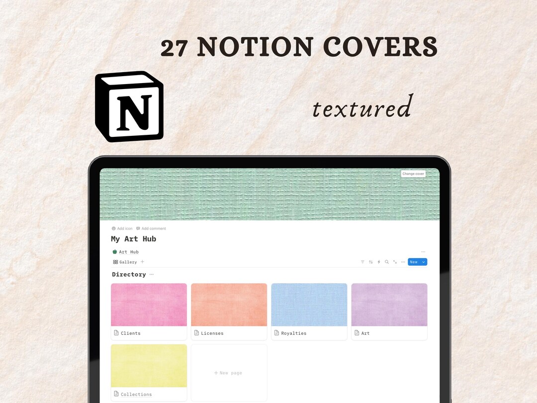 Textured Notion Covers for Notion Art Hub | Aesthetic Notion｜textured ...