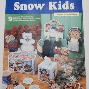 Plastic Canvas Snow Kids Pattern Booklet 842931 Janelle Giese Whimsical Kids